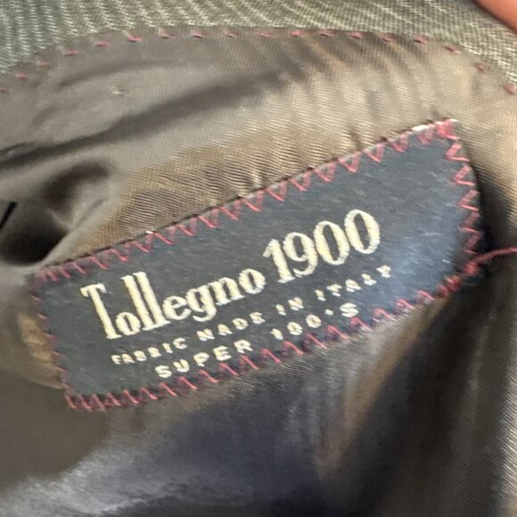 Pronto Uomo Couture Men 50 Gray Wool Sport Coat Blazer  Tollegno 1900 Super 100s - Picture 6 of 9